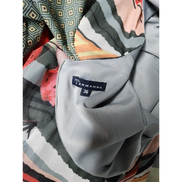 Ermanna Geometric Print Multicolor Dress 36 - Picture 4 of 4